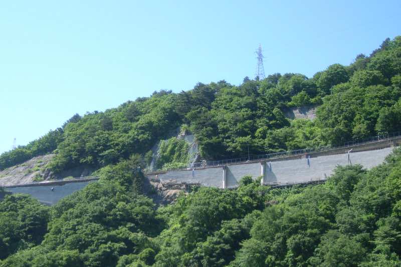 橋梁土工化の全景